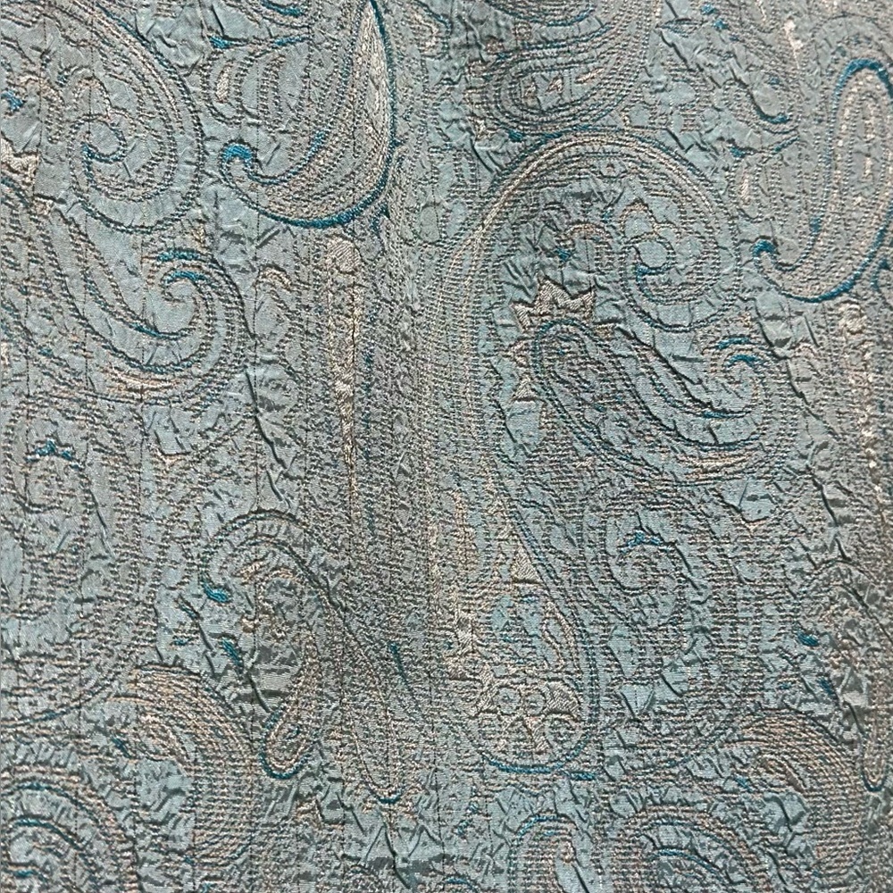 Vintage Nipon Boutique Blue Paisley Pencil Skirt Lined Women’s Sz 6 shimmery - Picture 6 of 8
